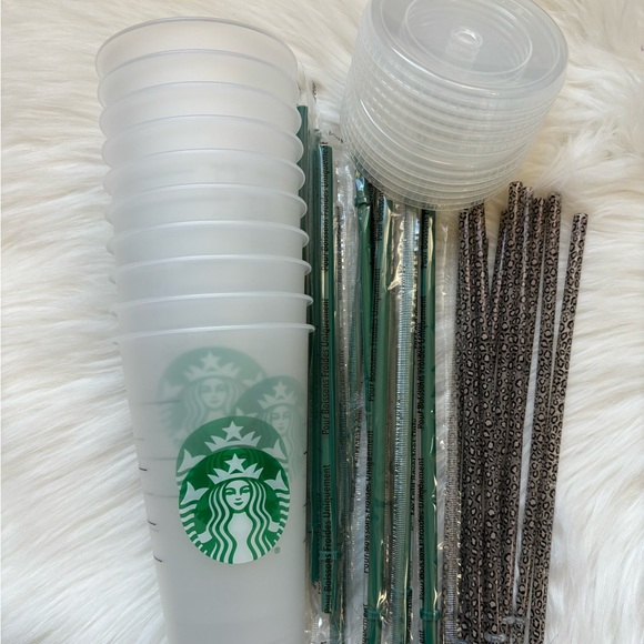 Starbucks Bundle plastic reusable cups 24 oz Venti - Picture 2 of 2